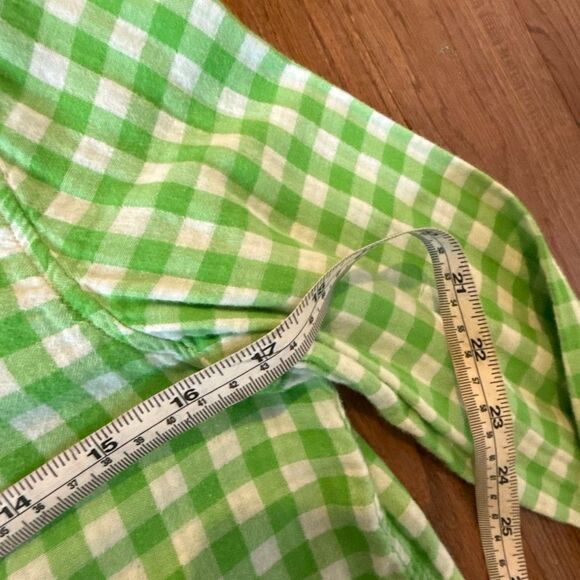 Polo Ralph Lauren green gingham button down girls 16 - Picture 8 of 9